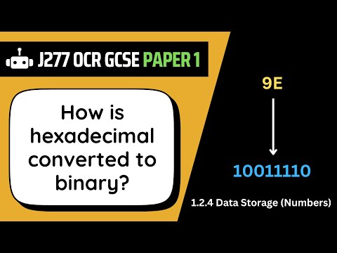 Hexadecimal to Binary | 2.4 | OCR GCSE Computer Science | J277