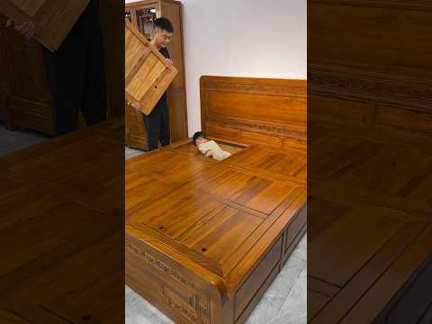 ✅ Smart  Storage Bed | Luxury Solid Wood Furniture#SmartBed #StorageBed #LuxuryFurniture