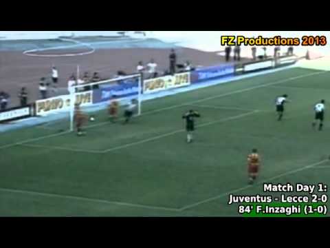Serie A 1997-1998, day 1 Juventus - Lecce 2-0 (F.Inzaghi goal)