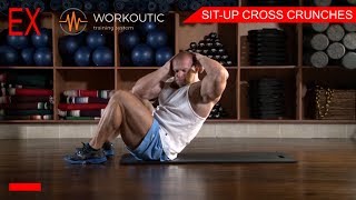 SIT UP CROSS CRUNCH exercise video thumbnail