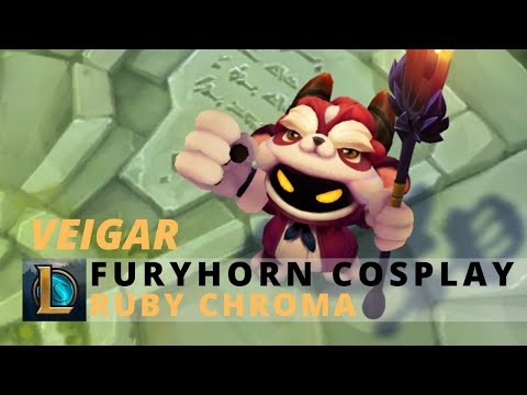 Furyhorn Cosplay Veigar Ruby Chroma - League Of Legends