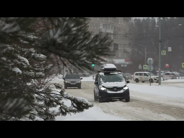 Снегопад в Приангарье