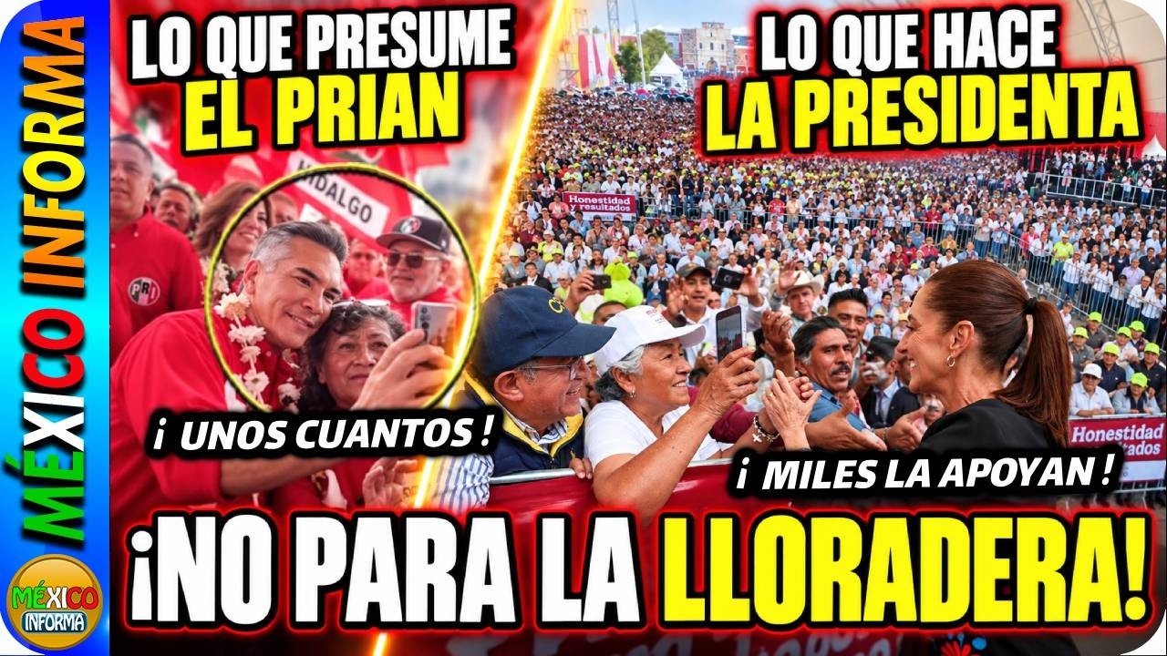 LO QUE PRESUME EL PRI VS LO QUE HACE LA PRESIDENTA. SIGUE LA LLORADERA. SHEINBAUM NO PARA.