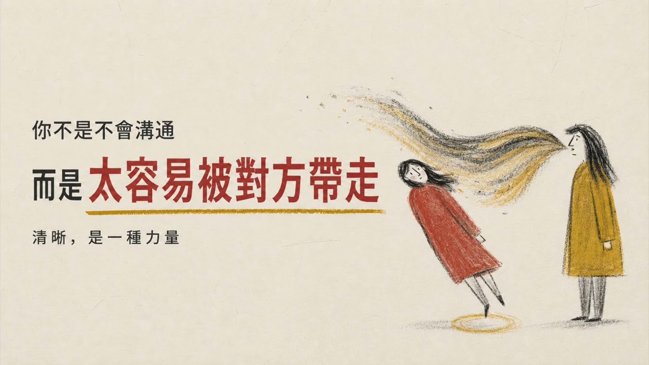 你不是不會溝通，而是太容易被對方帶走｜清晰，是一種力量【一天聽一點260728】
