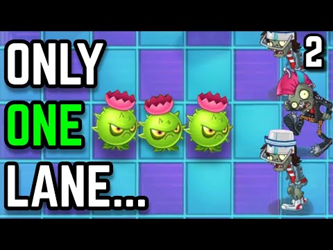 Can you beat Plants vs. Zombies 2 with ONLY ONE LANE? Part 2
