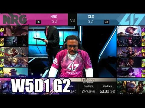 NRG eSports vs CLG | Week 5 Day 1 S6 NA LCS Spring 2016 | NRG vs CLG G1 W5D1