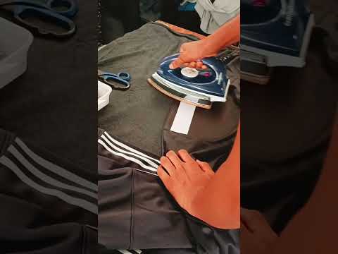 Garments Factory #How to put stickers on clothes in just 2 minutes#fashion #adidas #adidasgold #new