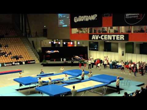 Uzbekistan 2 (UZB) - 2015 Trampoline Worlds - Qualification Synchro Routine 1