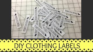 Clothing Labels DIY- Cheap and easy way to make your own clothing labels