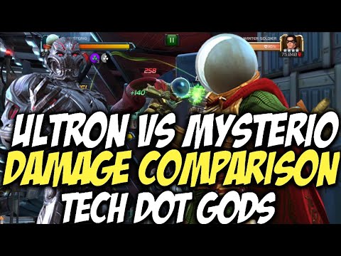 Ultron Vs Mysterio Damage Comparison | Tech DOT Gods! | Marvel Contest Of Champions