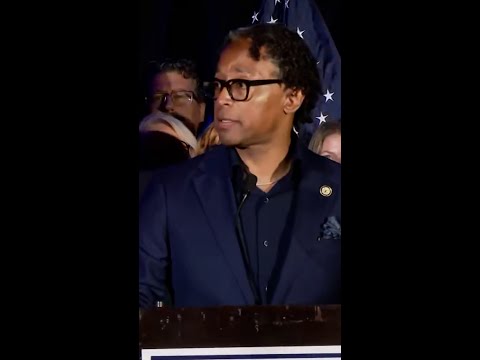 Rep. Wesley Bell talks to voters after projected primary win