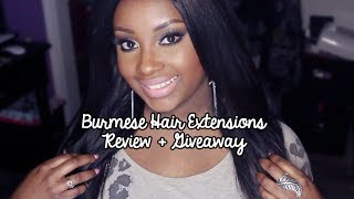 Initial Review + Giveaway  Virgin Burmese Hair Ext