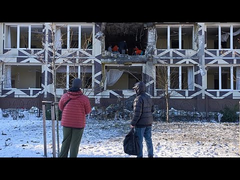 Video Thumbnail: Russian strike hits Kyiv clinic, kills 1 and injures 3