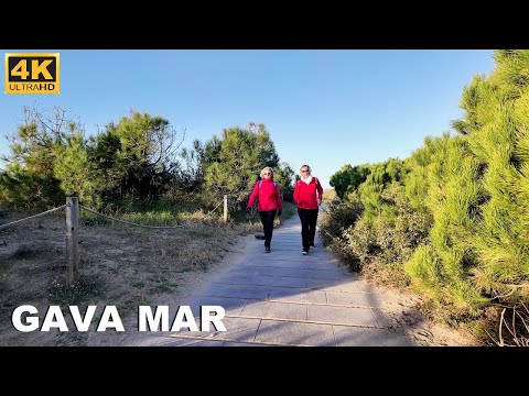 GAVA MAR, Barcelona, Spain - GAVA Beach Walking Tour 2025 [4K, 60ftps]