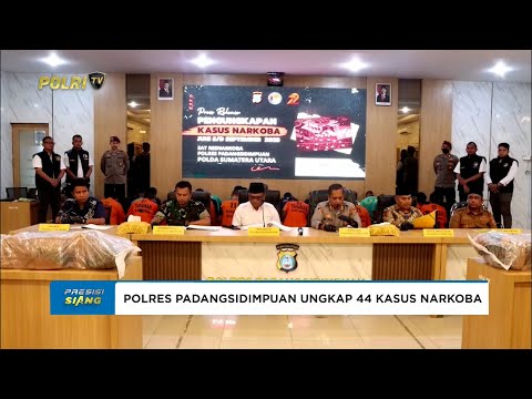 POLRES PADANGSIDIMPUAN UNGKAP 44 KASUS NARKOTIKA SITA 59 KG GANJA &amp; 128 GRAM SABU