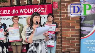 Ilona Zych na proteście w Szczecinie 28.08.2025