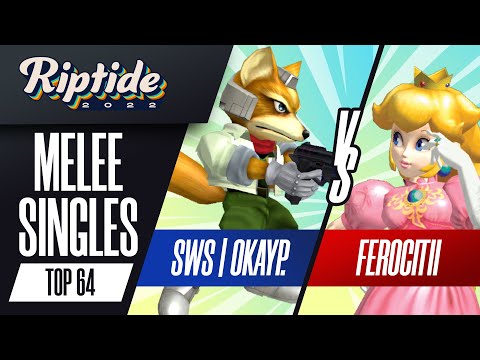 OkayP. vs Ferocitii - Melee Singles Top 64 - Riptide 2022 | Fox vs Peach