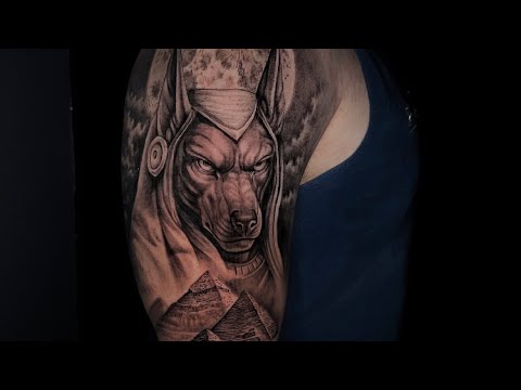 🔥 how to TATTOO ANUBIS / how to TATTOO shadows