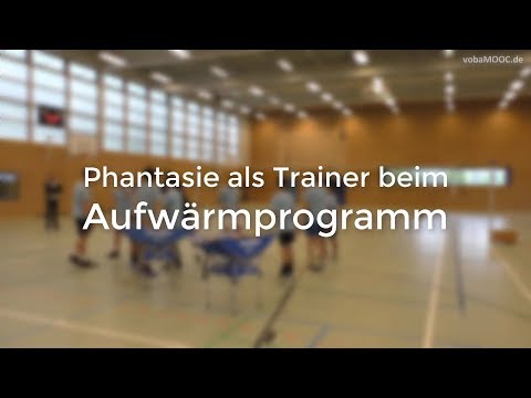 Stefan Hübner - Phantasie als Trainer beim Aufwärmprogramm