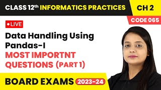 Data Handling Using Pandas-I - Most Important Questions (Part 1) | Class 12 IP Chapter 2 | LIVE
