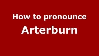 How to pronounce Arterburn