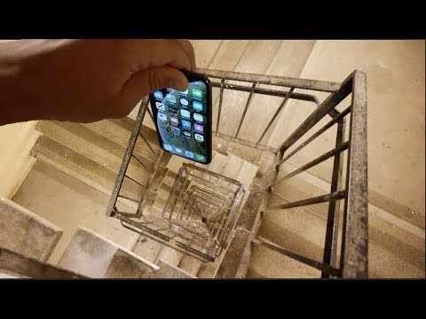 Dropping an iPhone XS Down Crazy Spiral Staircase 300 Feet - Will It Survive