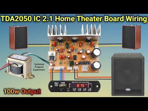 TDA2050 2.1 Home Theater Board Wiring And Testing | TDA2050 | Home Theater | Home Theatre| TDA2030