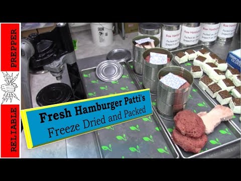Freeze Dried Hamburger Patties Packed in Tins