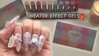 Cute Winter Nails❄️| Yogurt Nail Muffler Collection (Sweater Effect Gels) | Swatches + Nail Art