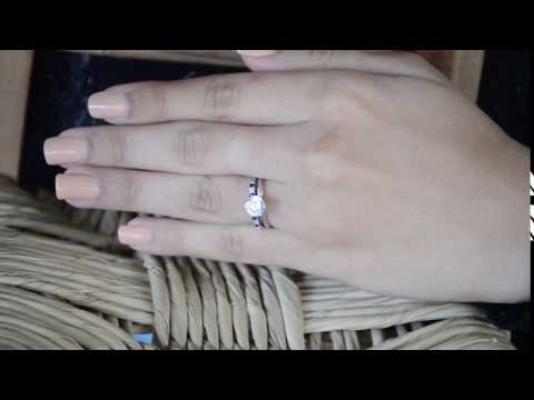 1/4 Ct. Nine Round Stone Double Shared Prong Curved Shadow Band - TwoBirch  SP1-CR-0019-WG-E