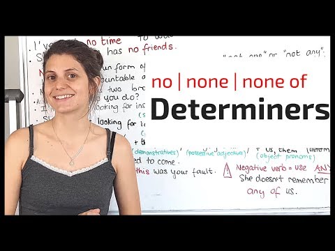 Determiners: No | None | None of
