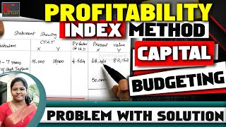 [#8] Capital Budgeting technique | Profitability Index Method in Financial Management | kauserwise®