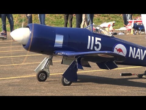 HAWKER SEA FURY SCALE RC WARBIRD WITH A RADIAL ENGINE