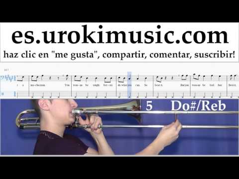 Tutorial de Trombón Michael Jackson - Beat It Clases Notas Parte#2 um-i927