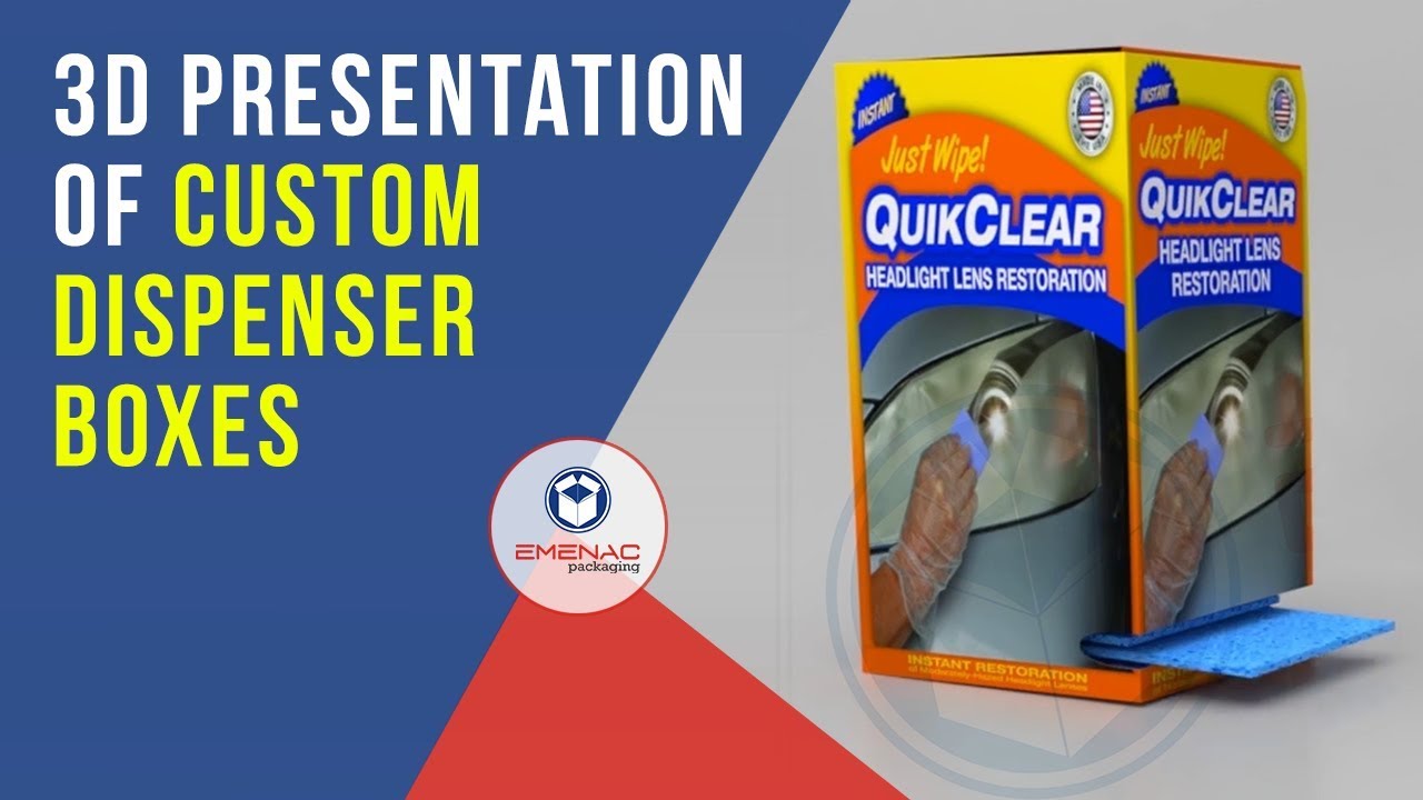 3D Presentation of Custom Dispenser Boxes by Emenac Packaging