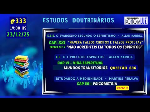 #333 ESTUDOS DOUTRINÁRIOS em 23/12/25