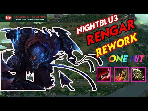 500 AD Rengar Rework Nightblu3 One Hit Vs Leesin Jungle – OP? – 17 Kills