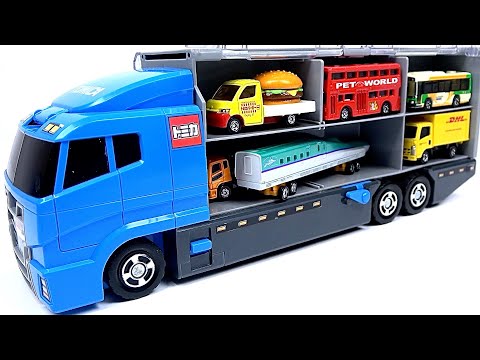 トミカ☆色々なトミカのミニカーを開封してコンボイへ収納します。