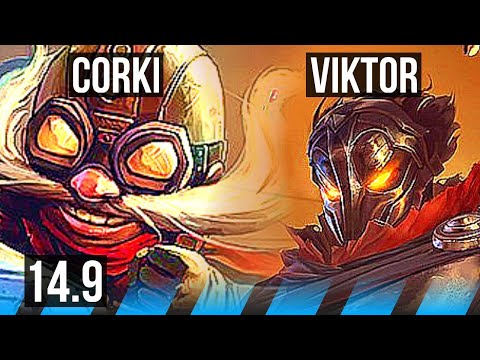 CORKI vs VIKTOR (MID) | 1300+ games, Dominating | EUW Master | 14.9