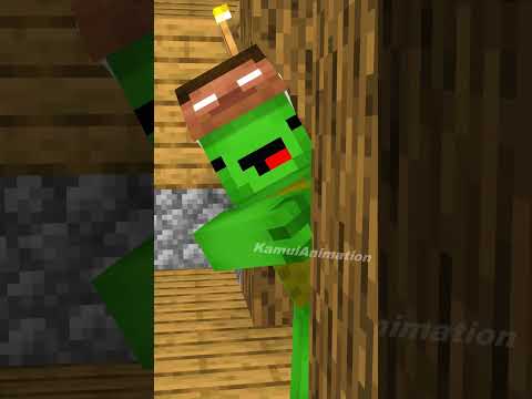 Mikey threatens JJ - MAIZEN Minecraft Animation | BabyBun #shorts