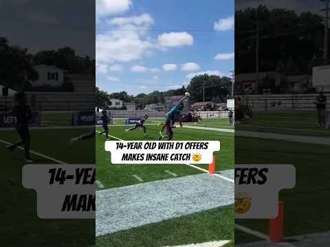 14 Year Old Star INSANE CATCH  🔥 #nfl #football #viral #fyp