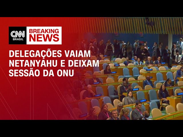 Delegações vaiam Netanyahu e deixam sessão da Assembleia Geral da ONU | LIVE CNN