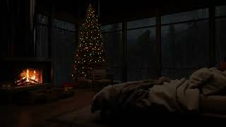 Noite Na Cabana Com Lareira Acolhedora E Chuva Da Floresta Sons Relaxantes Para Sono Profundo