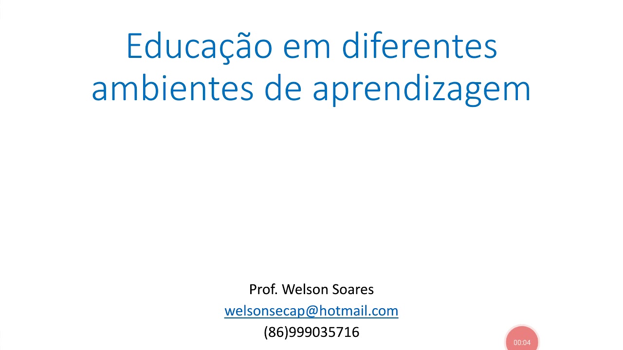 Educação em diferentes ambientes de aprendizagem