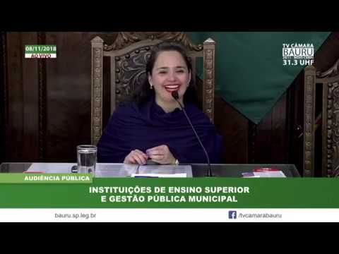 Audiência Pública - 08/11/2018 (Instituições de Ensino – Secretaria do Bem-Estar Social)
