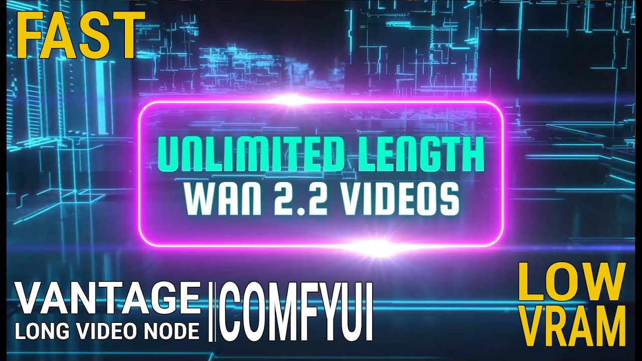Unlimited Length AI Video Generation in ComfyUI with Vantage Long Wan Video Custom Node