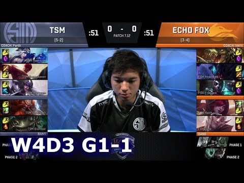 TSM vs Echo Fox | Game 1 S7 NA LCS Summer 2017 Week 4 Day 3 | TSM vs FOX G1 W4D3