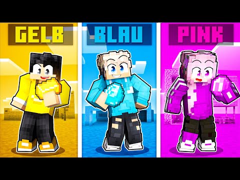 "NUR MIT EINER FARBE BAUEN" Challenge in Minecraft!