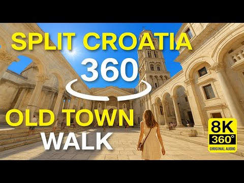 🏛️Explore Split, Croatia in Stunning 8K 360° | Diocletian's Palace Walking Tour