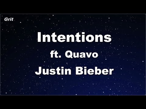 Karaoke♬ Intentions ft. Quavo - Justin Bieber 【No Guide Melody】 Instrumental